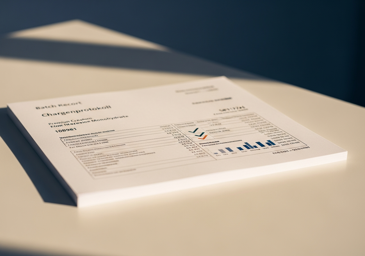 Transparentes Prüfprotokoll als Sinnbild für offene Datenverarbeitung bei DasKreatinKaufen